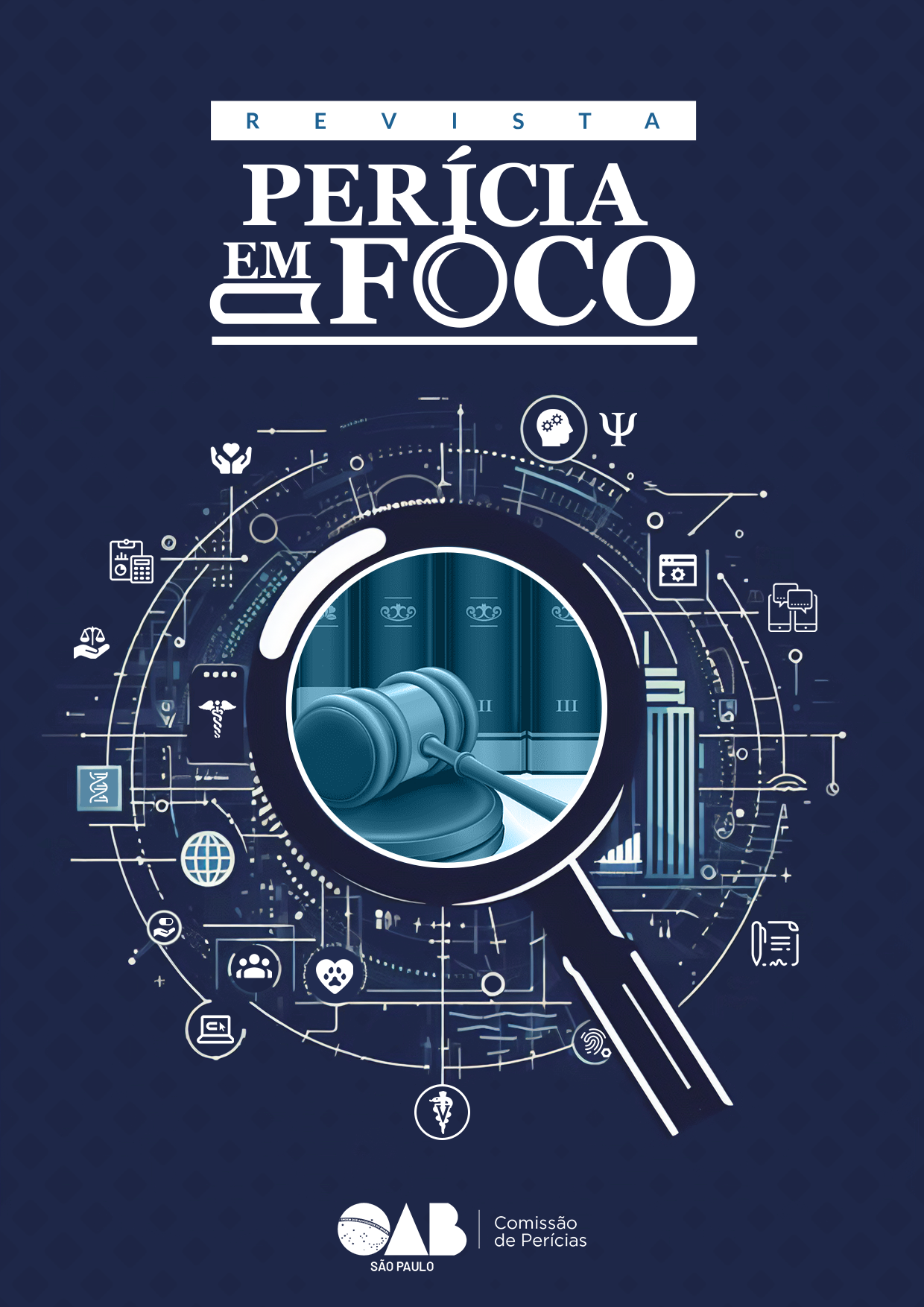Capa 3ra edição da Revista Perícia em Foco